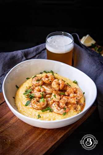 Southern Style Barbecue Beer Shrimp and Grits