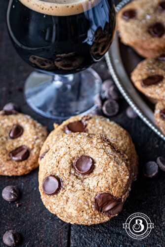 Bourbon Beer and Brown Sugar Chocolate Chip Cookies