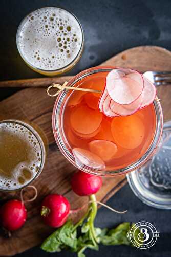 Sriracha Beer Pickled Radishes