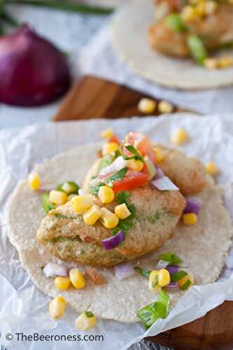 Beer Battered Avocado Tacos with Fresh Corn Salsa - The Beeroness