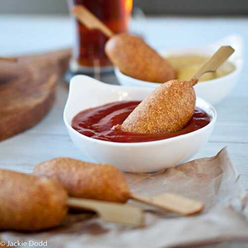 Beer Battered Mini Corn Dogs with Chipotle Ketchup