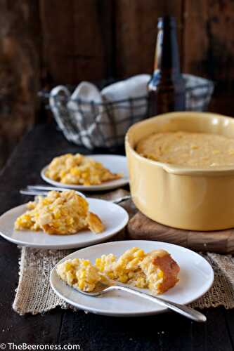 Beer Cheese Corn Spoon Bread How To Throw a Craft Beer Thanksgiving