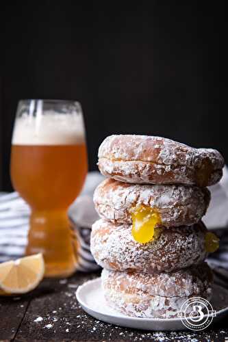Beer Doughnuts with IPA Lemon Curd - The Beeroness