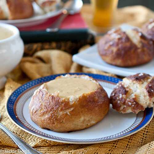 Beer Pretzel Bread Bowls & Oktoberfest