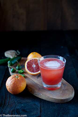 Bloody Hell: Blood Oranges, Jalapeno, Whiskey and Beer Cocktail  - The Beeroness