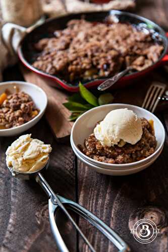 Brown Sugar Barley and Belgian Ale Peach Skillet Crisp + What Does Barley DO for Beer? - The Beeroness