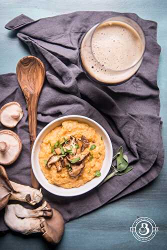 Chipotle Pale Ale Polenta with Stout Braised Mushrooms - The Beeroness