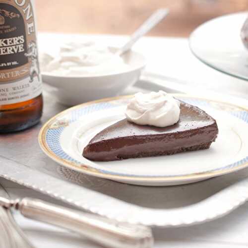 Chocolate Porter Beer Tart With Porter Whipped Cream - The Beeroness
