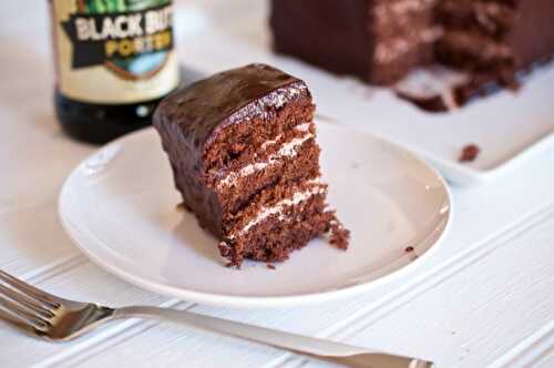 Chocolate Stout Cake With Porter Ganache & Beer Brown Sugar Buttercream - The Beeroness