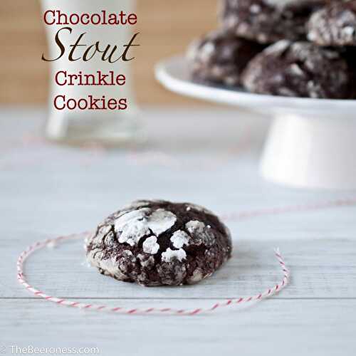 Chocolate Stout Crinkle Cookies - The Beeroness