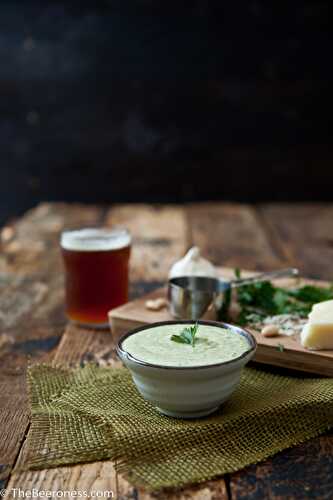 Creamy White Bean Beer Cheese Dip  - The Beeroness
