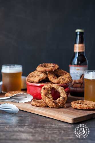 Crispy Oven Baked Beer Battered Onion Rings - The Beeroness