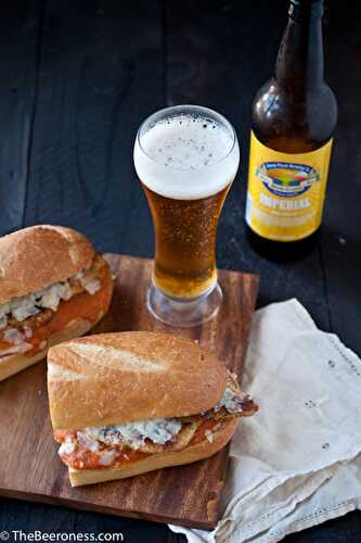 Drunken Chipotle Chicken Parmesan Sandwich - The Beeroness