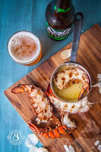 Grilled Garlic Beer Butter Lobster - The Beeroness