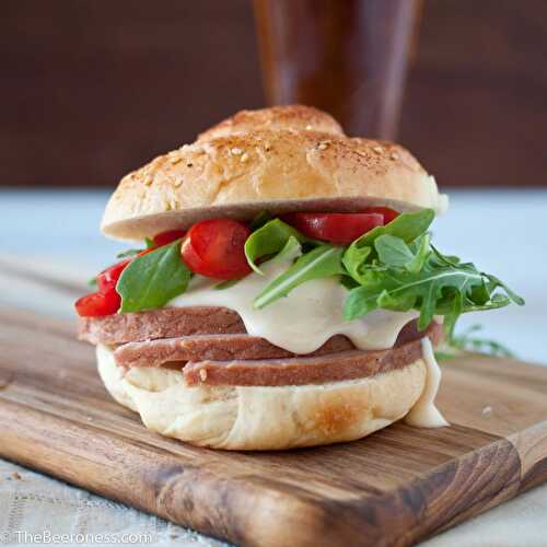 Ham And Beer Cheese Sandwiches - The Beeroness