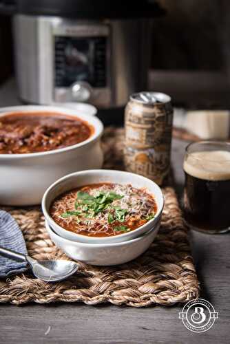 Instant Pot Duck Ale Chili - The Beeroness