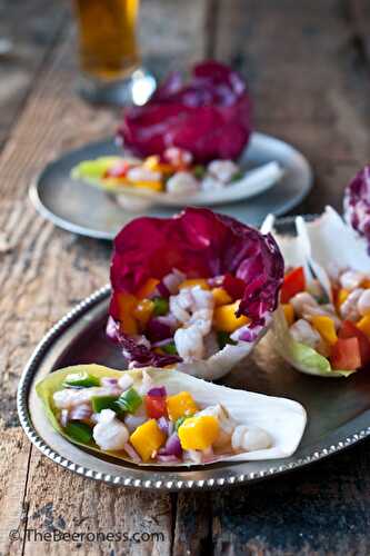 IPA Ceviche Lettuce Wraps  - The Beeroness