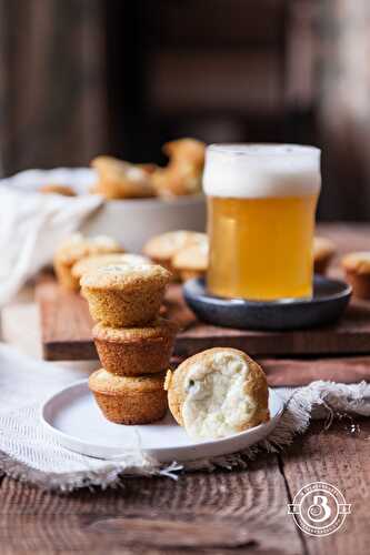 Jalapeno Cream Cheese Stuffed Beer Cornbread Muffins - The Beeroness