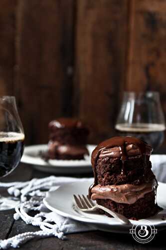 Mini Triple Chocolate Stout Cakes For Two (or four)