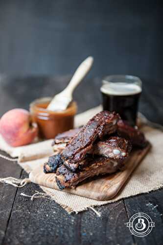Pork Ribs with Chipotle Peach Beer Barbecue Sauce - The Beeroness