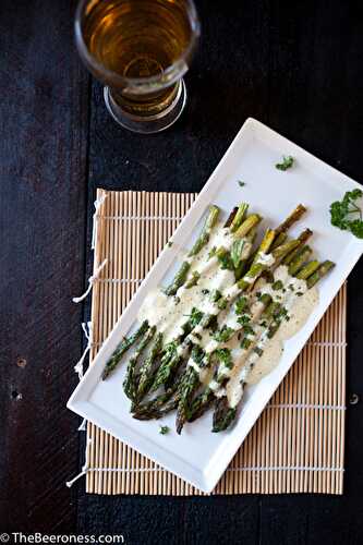 Roasted Asparagus with Beer Béarnaise Sauce  - The Beeroness