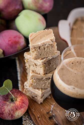 Salted Caramel Stout Apple Bars - The Beeroness