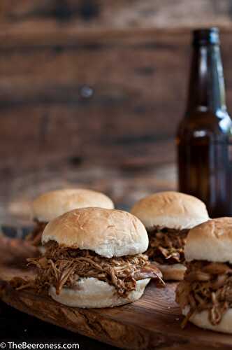 Slow Cooker Beer and Brown Sugar Pulled Chicken Sliders - The Beeroness