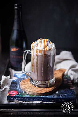 Spiked Hot Chocolate with Salted Caramel Whipped Cream - The Beeroness