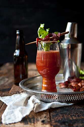 Sriracha Bloody Beer with Chili Sugar Bacon + New Years Resolutions For Beer People - The Beeroness