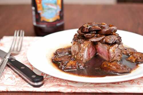 Steak With Stout Beer Mushroom Sauce - The Beeroness