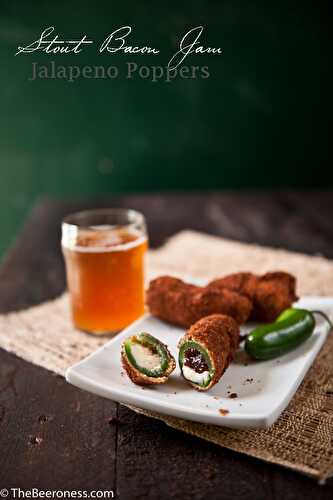 Stout Bacon Jam Jalapeno Poppers - The Beeroness