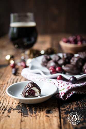 Stout Cranberry Mascarpone Chocolate Truffles - The Beeroness