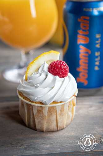Beermosa Cupcakes with Lemon Meringue Frosting