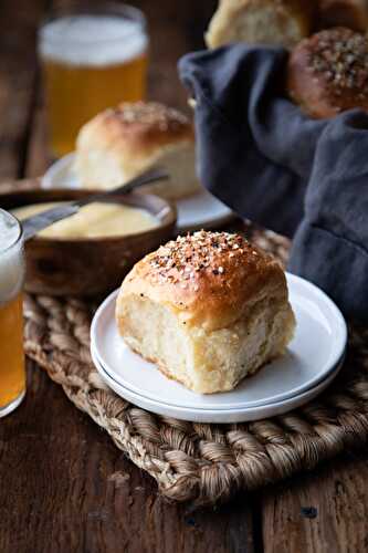Everything Bagel Beer Butter and Potato Dinner Rolls