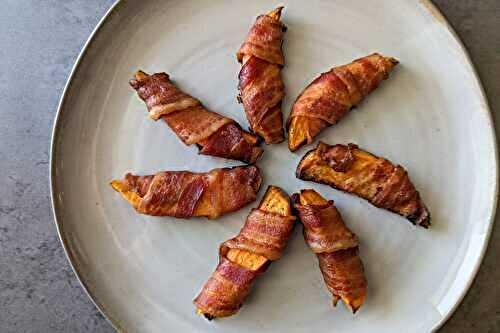 Bacon Wrapped Sweet Potato Wedges