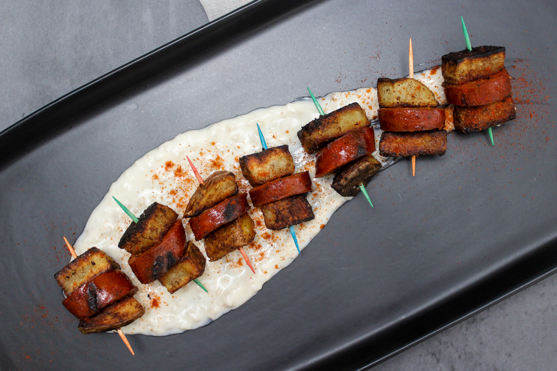 Chorizo Potato Skewers
