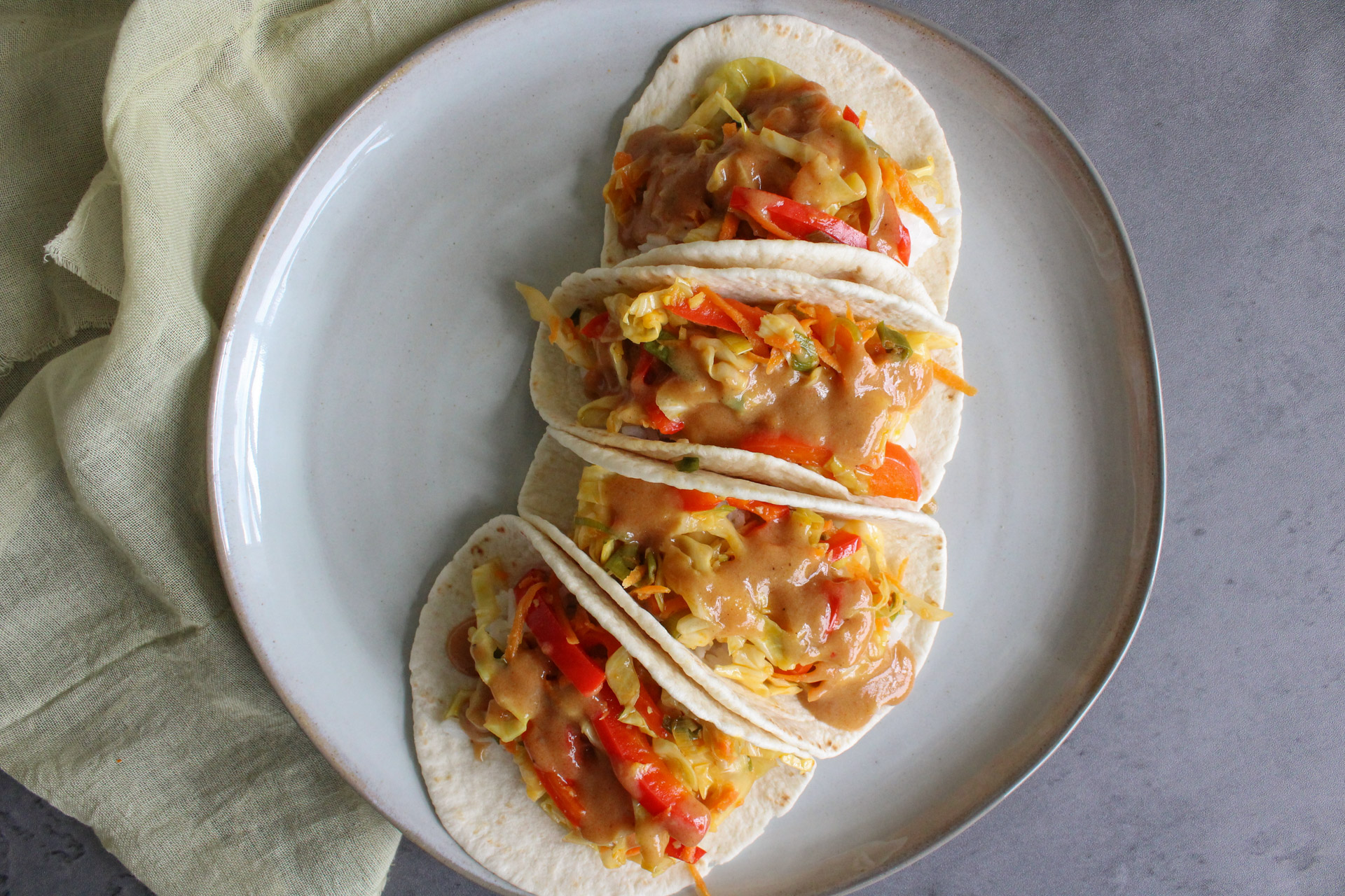 Thai Veggie Tacos