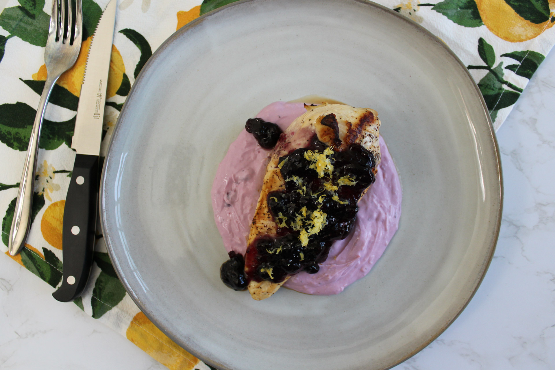 Blueberry Lemon Goat Cheese Chicken