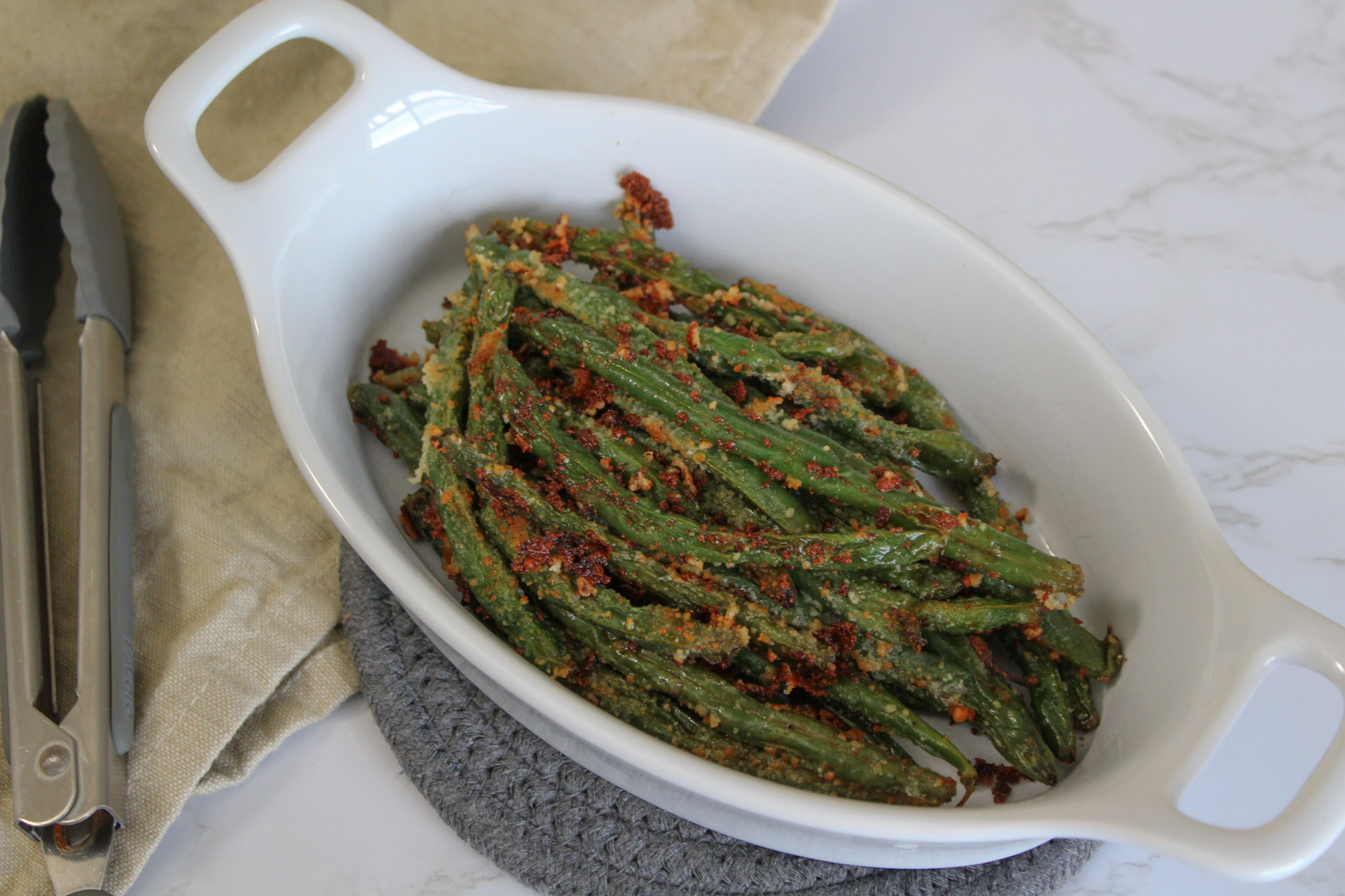 Oven Roasted Parmesan Green Beans