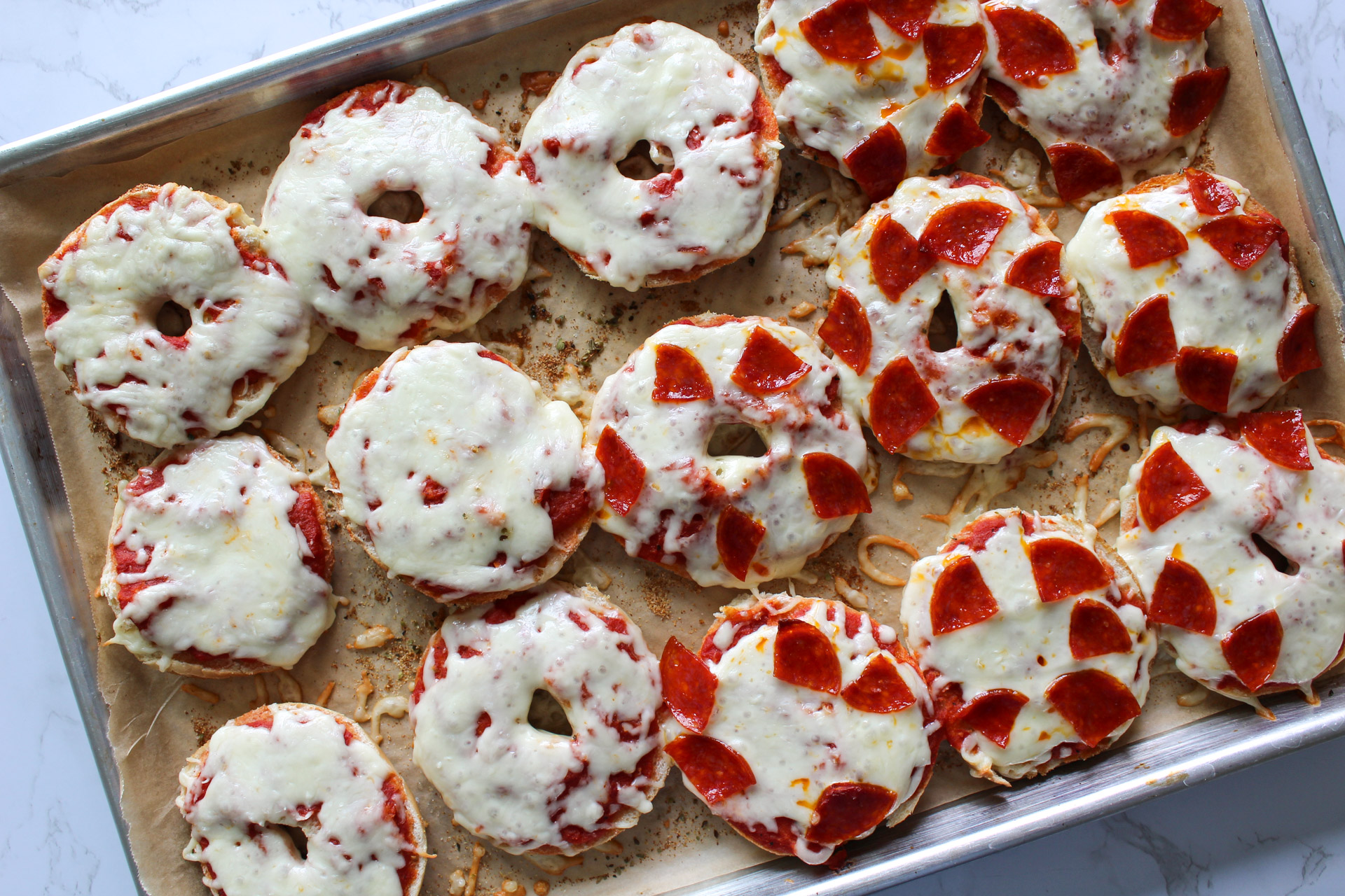 Homemade Pizza Bagels