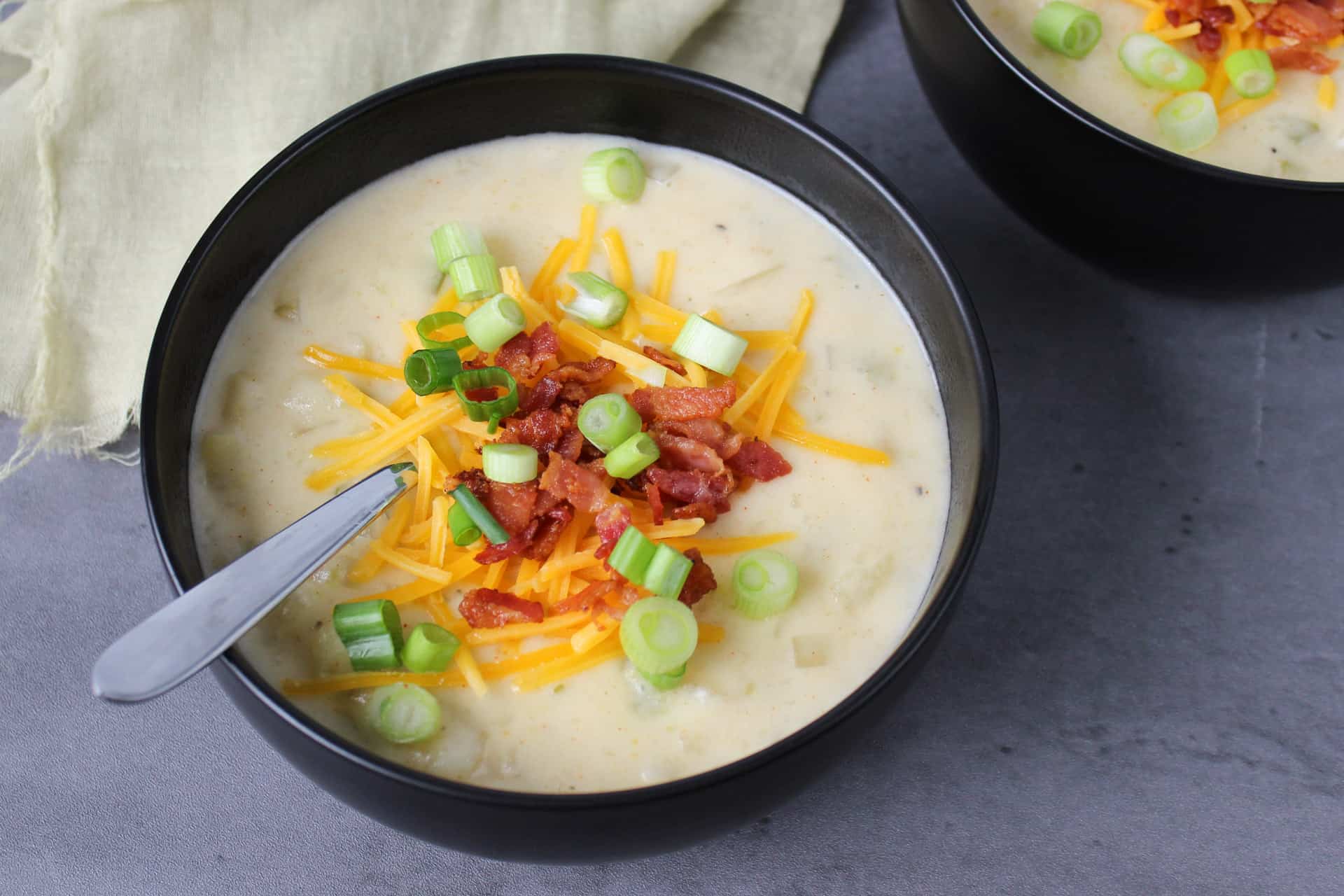 Creamy Slow Cooker Loaded Potato Soup