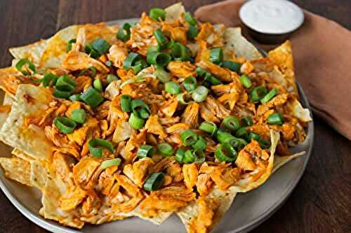 Loaded Buffalo Chicken Nachos