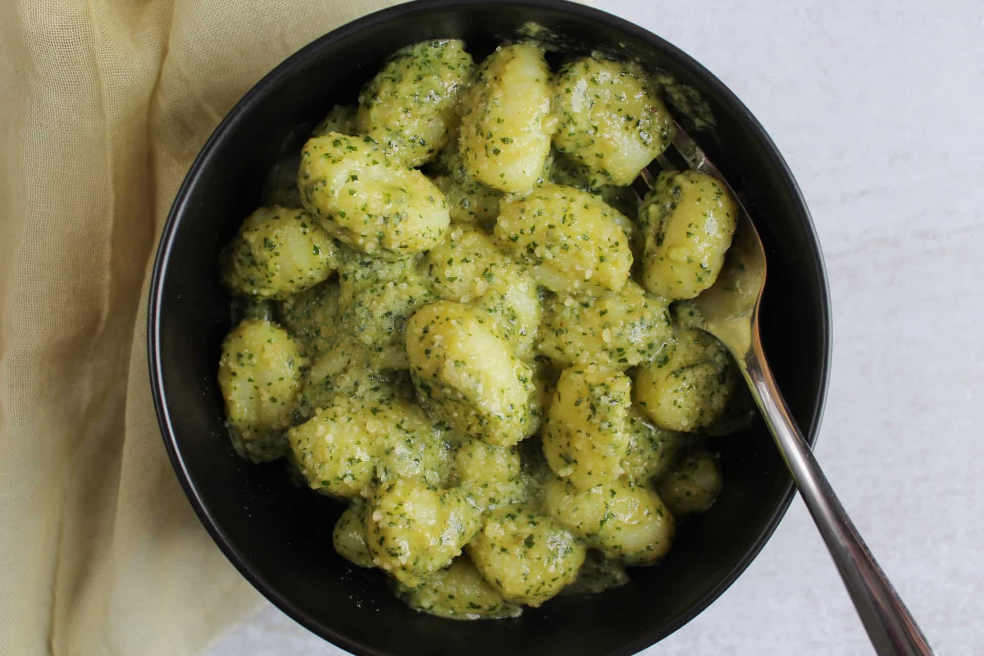 Creamy Pesto Parmesan Gnocchi