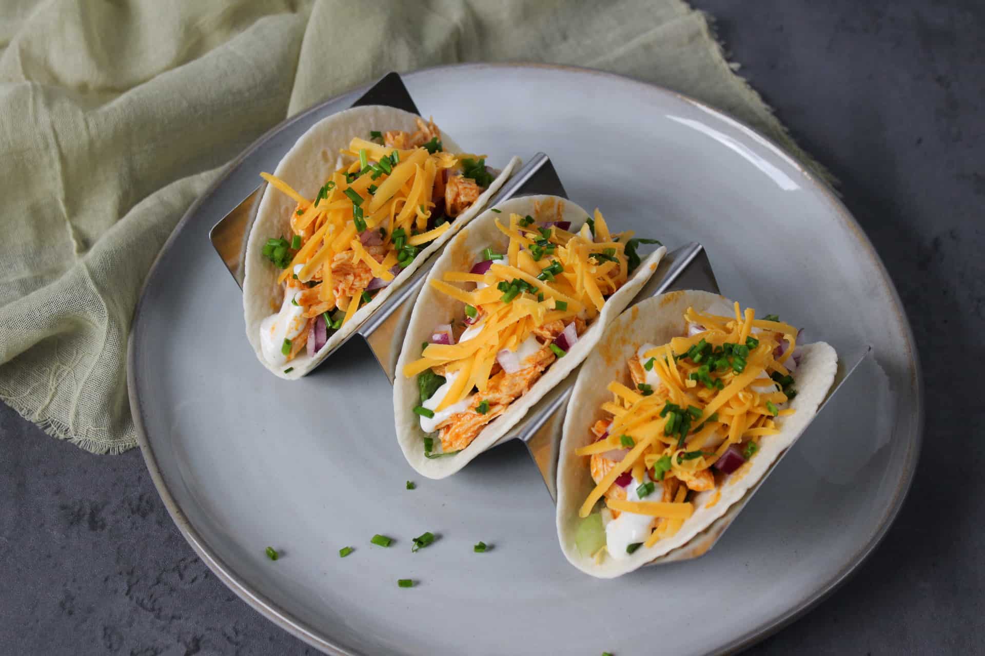 Shredded Buffalo Chicken Tacos