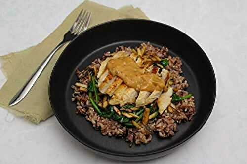 Chicken and Wild Rice Bowl with Cashew Sauce