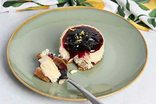 Mini Lemon Blueberry Cheesecakes