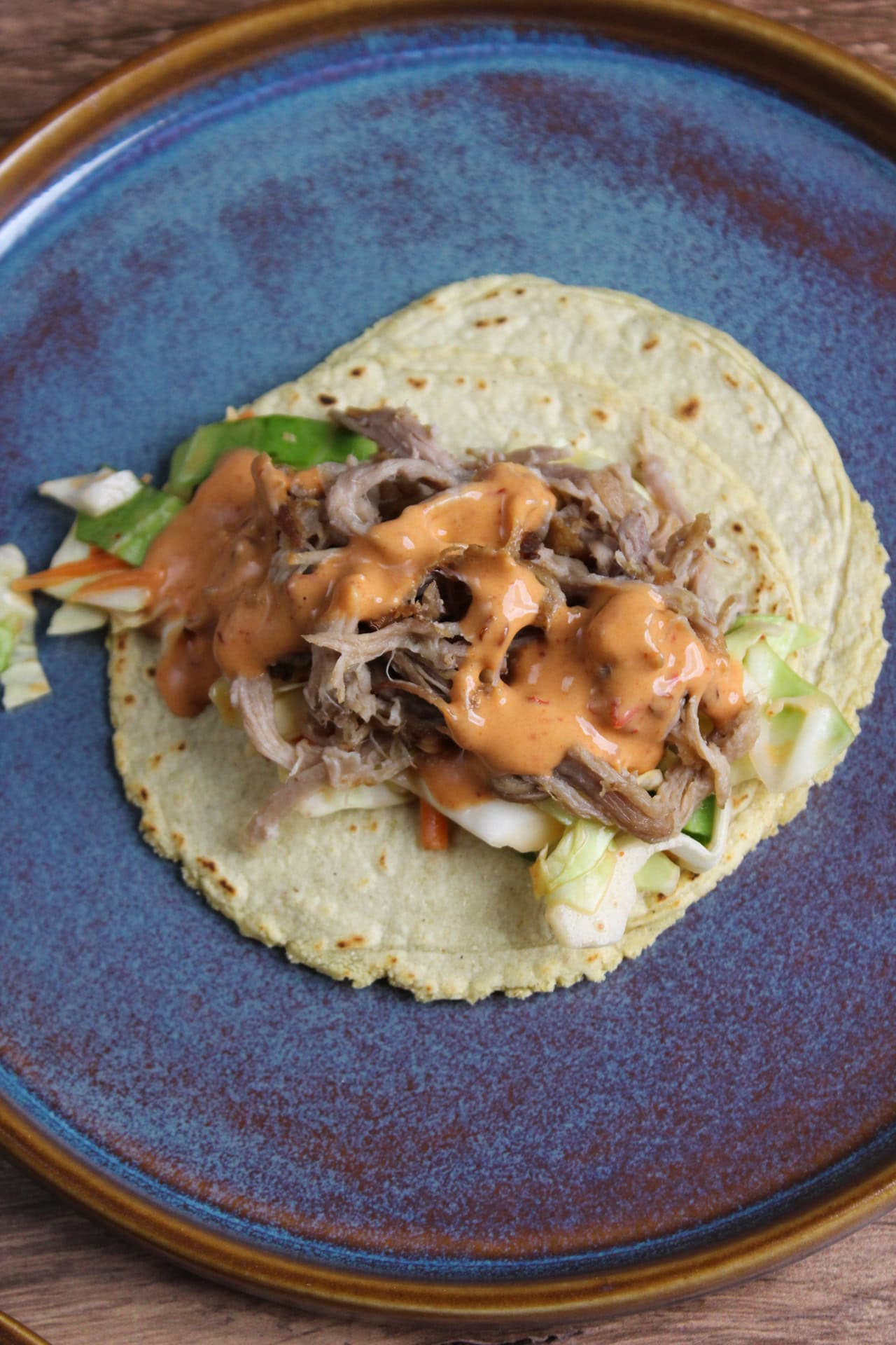 Hawaiian Pulled Pork Tacos with Tropical BBQ Aioli