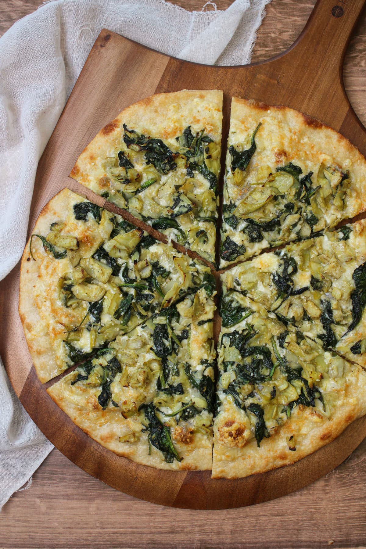 Quick and Easy Spinach Artichoke Pizza