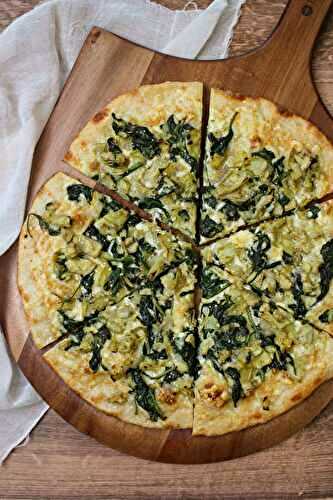 Quick and Easy Spinach Artichoke Pizza