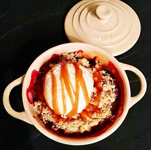 Blackberry, Pear and Toffee Apple Crumble - The Delectable Garden Food Blog